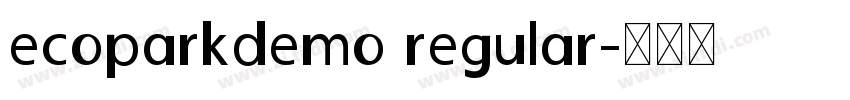 ecoparkdemo regular字体转换